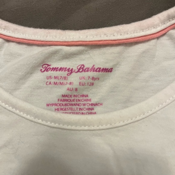 Tommy Bahama White and Pink T-Shirt - Picture 4 of 5
